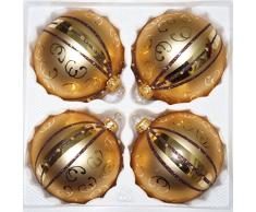 4 handgefertigte Weihnachtskugeln Golden Dream – Kugeln 3,15 Ω
