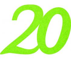 Petras Bastel News Streudeko, Fliz, Apfelgrün, 18 x 12 x 3 cm, 25-Einheiten