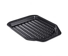 PRESTIGE 47725 Nonstick Plätzchenblech Backblech Crisper Pan, stahl, Schwarz mit goldfarbenen Punkten