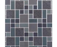 Truu Design CTG Glänzende Mehreckige Wandfliesen, 25 x 25 cm, Dunkelgrau, 6 Stück