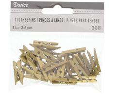 Darice Tiny Wäscheklammern, Gold, 2,5 cm