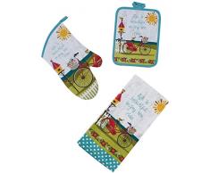 Kay Dee Designs Enjoy the ride 3 Stück Bundle: Terry Handtuch, Ofenhandschuh, Topflappen