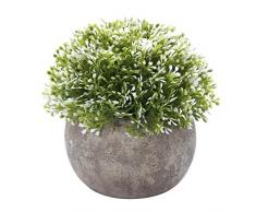 Getopfte Künstliche Hose Fake Grün Gras mit Topf Deko lebensecht Set von 1 Sonstige Weiß Round Pot