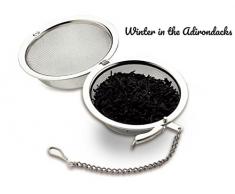 Winter in the Adirondacks 2 Eier Mesh Edelstahl Edelstahl mit Box (5,6 cm cm/5,50 cm) (Tee-Ei, Teesieb, Tee Filter, Tee Maker)