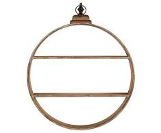 Amazon Marke - Niet Vintage Regal mit 2 Regalböden und Eisenaufhängung, 30 cm H gewaschenes Weiß