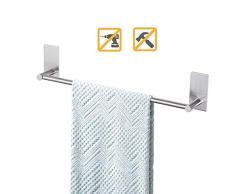 Single Handtuch Bar für Badezimmer Oder Küche, Selbstklebend Ohne Bohren, Edelstahl gebürstet 16 Edelstahl