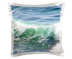 3dRose PC 44845 _ 1 Seafoam Grün N Blue Waves N Wasser – Kissen Fall, 16 von 40,6 cm