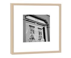 COGNOSCO RH-27-B100 Fotografie im Holzrahmen Zuckerladen-Kunstdruck-Format 27 x 27 cm-Rahmenfarbe beige-Hochwertiges Wandbild, Geschenkidee oder Souvenir aus Heidelberg, Holz, Schwarz-Weiß, Rahmen