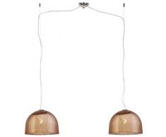 Brilliant Sky Pendelleuchte 2flg kupfer/chrom, Glas, 60 W