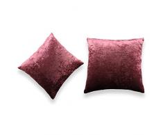 N&Y HOME Kissenbezug, Samt, Größen 18x18 dunkelviolett