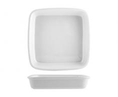 Saturnia 028444 Roma Auflaufform Quadra, Porzellan, Weiß, 26 cm