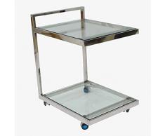 Better & Best Kinderwagen, offen, klar, 2 Ebenen, versilbert, Maße 40 x 52 x 62 cm, Material: Metall/Glas, Einheitsgröße