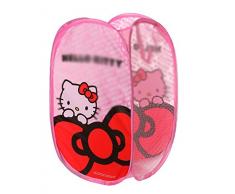 Cute Relax Bear braun Faltbare Wäschekorb Spielzeug Tidy Kleidung Socken Korb Aufbewahrungstasche (3) Folding-kitty Cat Pink