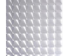 Fensterfolie statisch Vitrostatic Karo 3D Sichtschutz Folie, PVC, ohne Phthalate, transparent, 45cm x 1,5m, 200µm (Stärke: 0,2mm), Venilia 53241