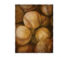 QH 152,4 x 203,2 cm Basketball Vintage Baseball super weich Überwurf Decke für Bett Sofa Leichte Decke für alle Jahreszeiten Pattern1