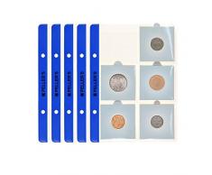 PELLERS | Münzhüllen für 60 Münzrähmchen im Format 50 x50 mm. 10 er Packung. Münzalbum S.