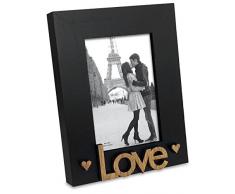 Isaac Jacobs Holz Sentiments Love Bilderrahmen, Foto-Geschenk für geliebte Menschen, Familie, Display auf Tischplatte, Schreibtisch 4x6 schwarz