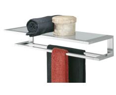 Tiger Items Handtuchreck mit Glas-Ablage, Edelstahl verchromt