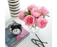 Schmetterling Craze Künstliche Pfingstrose Seidenblumen Blumenstrauß für Hochzeiten, Blumenarrangements und Heimdekoration, rose, 10 Stems