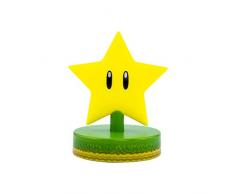 Paladone Mario Super Star 3D Icon BDP | Offiziell lizenziertes Nintendo Sammlerstück | Einzigartige Geschenkidee | Helles Nachtlicht oder Schreibtischlampe | Batteriebetrieben durch 2 x AAA, Gelb