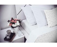 Elegant Italian Bed Linen Bettwäsche, Weiß, 100% Mikrofaser, DOPPELTE