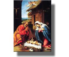 Jesus Christus Baby Krippe Bild auf Gespannte Leinwand, Art Wand Décor, fertig zum Aufhängen., holz, 11 x 14