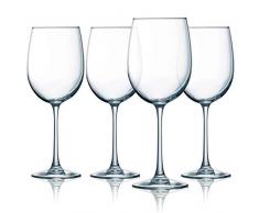 Luminarc N7337 Cachet Weinglas ohne Stiel E-Commerce-Verpackung Tulip 19 Ounce, Set of 12 farblos