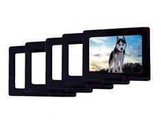 Graces Dawn Bilderrahmen, magnetisch, Kühlschrank, Geschirrspüler Foto Wand mit Metall-Oberfläche von Eisen, Held 4 × 15,2 cm Foto, 5 Stück Farbe wahl. 5 X 7 Black