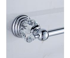 auswind Antik Kristall Wand montiert Messing 23 Handtuch Bar Badezimmer Zubehör, Messing, Silber / Chrom, 22.4 x2.8x 2.5 inches