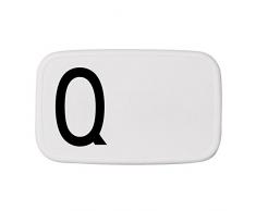 Design Letters Lunch Box, Kunststoff, weiß/schwarz, 18 cm