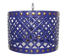 Benzara Charismatic Cutout Patterned Metal Chandelier, Green Kronleuchter, Metall, blau