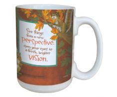 Tree-Free Greetings Baumfreie Grüße lm43480 Fall der Sicht des Eichhörnchen von Robin Pickens Keramik Becher mit Henkel/, 15-Ounce