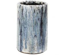 A&B Home Bonheur Vase, hoch, Keramik, Terrakotta, Schwarz