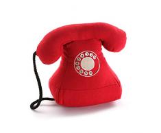 Versa 20270108 Türstopper in Telefonform, Stoff, Rot