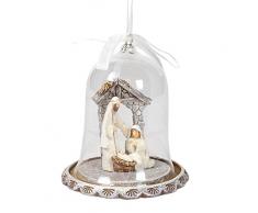 Delton Heilige Familie in Kindergarten und stabile 10,2 cm Glas Cloche Weihnachten Ornament Figur
