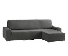 Eysa Cora bielastisch Sofa Ã¼berwurf Chaise Longue kurzer arm rechts, frontalsicht, Farbe 06-grau, Polyester-Baumwolle, 39 x 35 x 19 cm