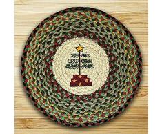 BR & Nameinternal CH-081Feather Tree Stuhlkissen, rund, Bedruckt, 39,4 cm, 4 Stück