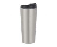 AmazonBasics Stainless Steel Tumbler with Flip Lid, Vacuum Insulated – 20-Ounce, 2-Pack, Silver