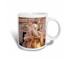 3dRose Berninis Brunnen, Piazza Navona, Rom, italy-eu16 bjn0129-brian jannsen-Magic verwandelt Becher, Keramik, Schwarz/Weiß, 10,16 x 7,62 x 9,52 cm