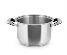 INOXPRAN Classic Kochtopf mit 2 Griffen, Edelstahl, Grau