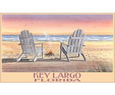 Northwest Art Mall ba-5626 ACB Key Largo Florida Adirondack Stühle Beach Print von Künstler Dave bartholet, 27,9 x 43,2 cm