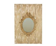 Manor Luxe Somerset Barock Holz Board und Antik Glas dekorativer Wandspiegel, 24 x 36