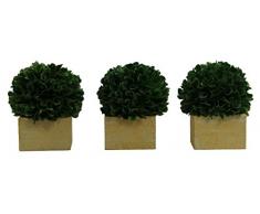 Bewundert by Nature Tischplatte Faux erhalten Kunstpflanze Buchsbaum-Kugel, Grün