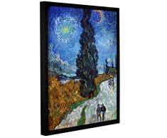 Artwall Kunstdruck auf Leinwand Vincent Van Gogh s Country Road in Provence Galerie Floater gerahmt Leinwand-Set 24x32