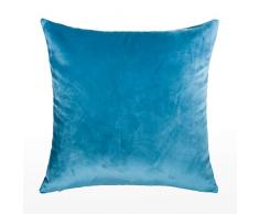 SUNOOMY Deluxe Samt-Kissenbezug, Dekorativ, quadratisch, für Sofa Couch Bett Stuhl 24X24 Bluejay