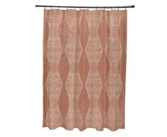 E-design 180,3 x 188 cm Pyramide Streifen, geometrische Print Vorhang für die Dusche, orange