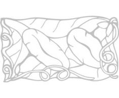 INDIGOS/Wandaufkleber-e182 hübsche Trompetenblume 120x67 cm- glasdekor, Vinyl, 120 x 67 x 1 cm