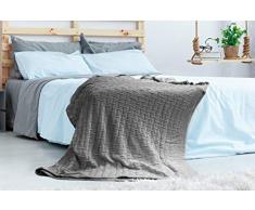 Briarwood Home - Premium Acryl Überwurfdecken, Korbgeflecht, langlebig und leicht, weich, waschbar, warm und gemütlich. Decke für Bett und Couch – Queen 228,6 x 228,6 cm geflochtener Korb Queen grau