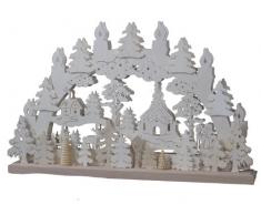 SchwibboLa 3-62 Erzgebirgischer Doppelt Beleuchteter Schwibbogen mit Zertifizierung 3-62, 50 x 30 cm