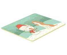 Carolines Treasures CK2072CMT Red Spaniel Schneemann Weihnachten Küche oder Bad Vorleger 20 x 30, 20 x 30 W, mehrfarbig